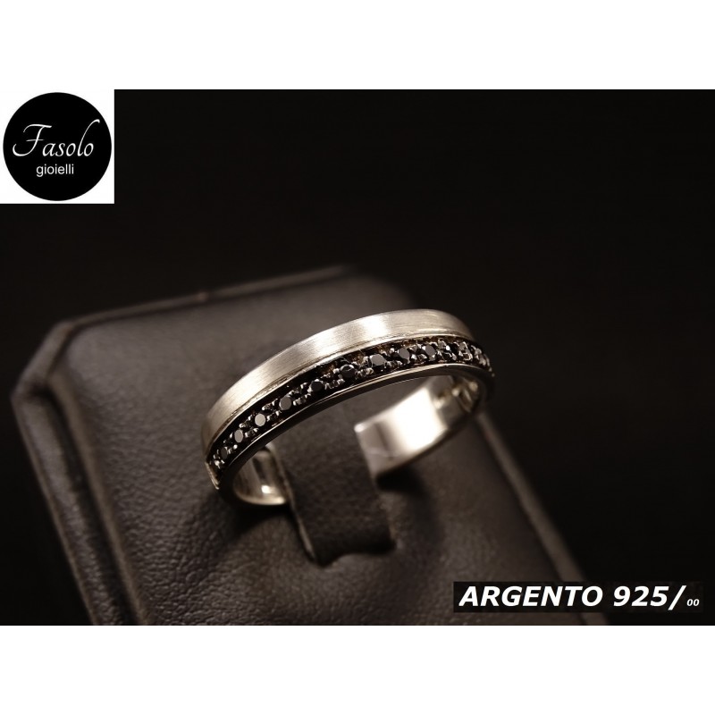Fedina zirconi neri shop