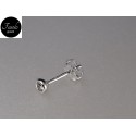 MONO ORECCHINI oro bianco con zircone