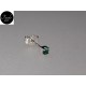 MONO ORECCHINO oro bianco con zircone verde - Piercing - Fasolo Gioielli Torino