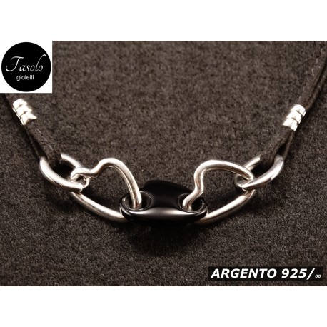 Collana con onice e nappa
