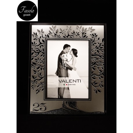 Portafoto 13 X 18 " ALBERO DELLA VITA e 25" Cristallo e Argento