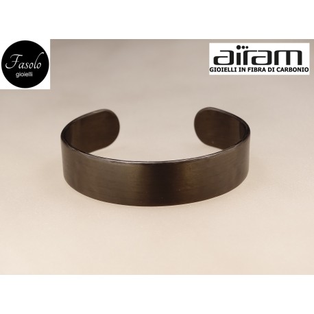 Bracciale in carbonio - altezza 1,5 cm. - Silk - Fasolo Gioielli Torino