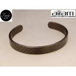 Bracciale in carbonio - altezza 1 cm. - Fibra Fine