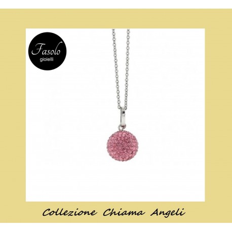 Collana Chiama Angeli strass rosa - Fasolo Gioielli Torino -