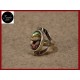 Anello MALACHITE e MADREPERLA NERA