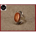 Anello CORNIOLA e MADREPERLA BIANCA