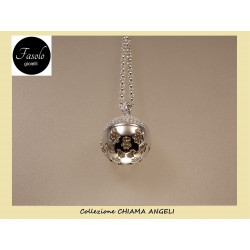 Ciondolo CHIAMA ANGELI BIMBI in argento e zirconi