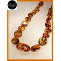 Collana Ambra Ovali 
