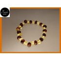 Bracciale Ambra Elastico Bicolore