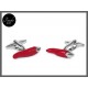 GEMELLI DA POLSO CORNETTO ROSSO