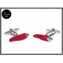 GEMELLI DA POLSO CORNETTO ROSSO