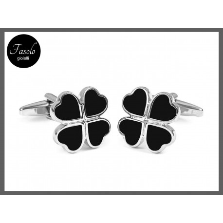 GEMELLI DA POLSO QUADRIFOGLIO