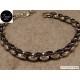 Bracciale in argento rodiato e brunito lucido
