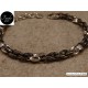 Bracciale in argento rodiato e brunito