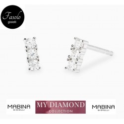 Orecchini argento Trilogy con Diamanti -Fasolo Gioielli Torino